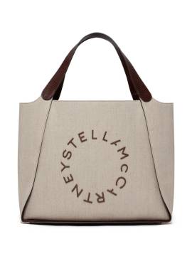 Stella McCartney Shopper mit Logo-Patch - Nude von Stella McCartney