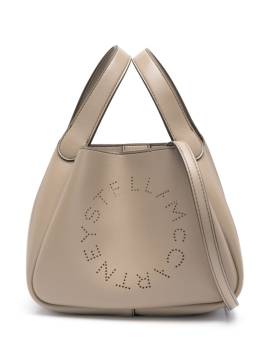 Stella McCartney Shopper mit perforiertem Logo - Nude von Stella McCartney