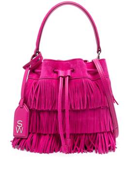 Stuart Weitzman Rae Mini-Tasche aus Wildleder mit Fransen - Rosa von Stuart Weitzman