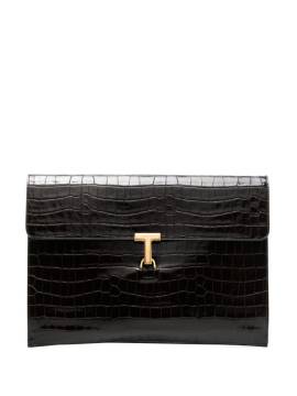 TOM FORD Clutch in Kroko-Optik - Braun von TOM FORD