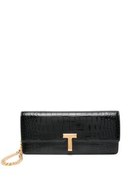 TOM FORD Clutch mit Kroko-Effekt - Schwarz von TOM FORD