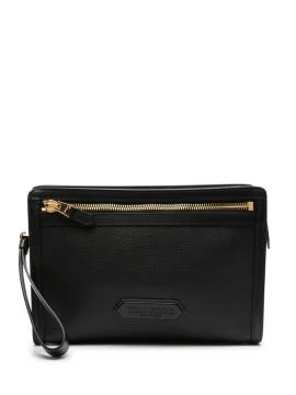 TOM FORD Clutch mit Logo-Prägung - Schwarz von TOM FORD