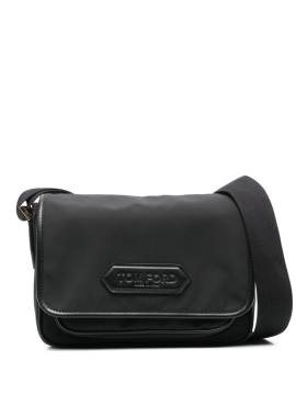 TOM FORD Kuriertasche mit Logo-Patch - Schwarz von TOM FORD