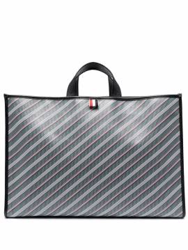 Thom Browne Beschichteter Shopper mit Monogramm - Grau von Thom Browne