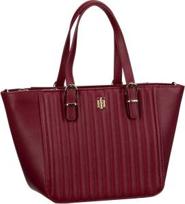 Tommy Hilfiger TH Timeless Small Tote Quilted FA22  in Bordeaux (7.5 Liter), Handtasche von Tommy Hilfiger