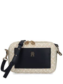 Tommy Hilfiger Umhängetasche mit Monogramm-Print - Nude von Tommy Hilfiger