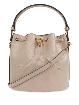 Tory Burch Beuteltasche mit durchgehender Logo-Prägung - Nude von Tory Burch