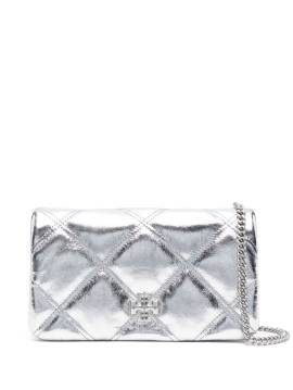 Tory Burch Kira Portemonnaie mit Rautensteppung - Silber von Tory Burch