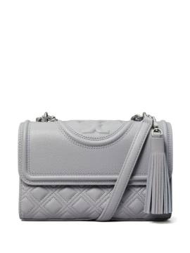 Tory Burch Kleine Fleming Soft Grain Schultertasche - Grau von Tory Burch