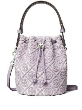 Tory Burch Mini T Monogram Beuteltasche - Violett von Tory Burch