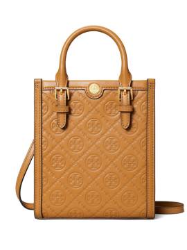 Tory Burch Mini Tote Bag mit T-Monogramm - Braun von Tory Burch