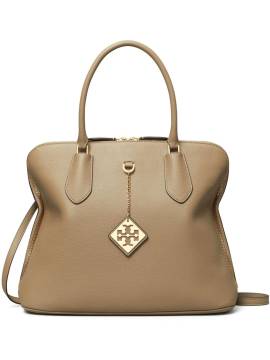 Tory Burch Swing Handtasche mit gekörnter Textur - Braun von Tory Burch