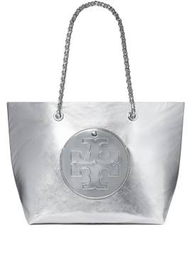 Tory Burch Große Ella Metallic Tote Bag - Silber von Tory Burch