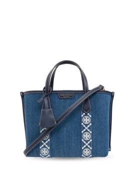 Tory Burch Handtasche mit Logo-Streifen - Blau von Tory Burch