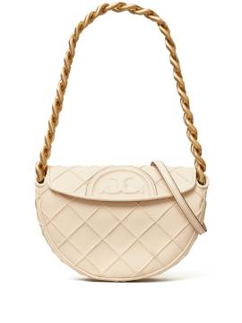 Tory Burch Mini Fleming Crescent Tasche - Nude von Tory Burch