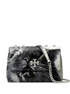 Tory Burch x Walter Schels kleine Kira Schultertasche mit Katzen-Print - Schwarz von Tory Burch