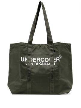 Undercover Tote Bag mit Logo-Print - Grün von Undercover