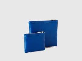 Benetton, Zwei Taschen Aus Beschichtetem Stoff, taglia OS, Verkehrsblau, female von United Colors of Benetton