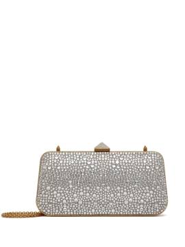 Valentino Garavani Carry Secrets Clutch mit Strass - Silber von Valentino Garavani