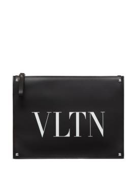 Valentino Garavani Clutch mit Logo - Schwarz von Valentino Garavani