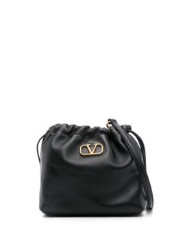 Valentino Garavani Mini Schultertasche mit Kordelzug - Schwarz von Valentino Garavani