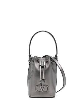 Valentino Garavani Mini VLogo Signature Schultertasche - Silber von Valentino Garavani