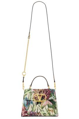 Valentino Garavani TASCHE V SLING in Multicolor & Butter White - Cream,Green. Size all. von Valentino Garavani