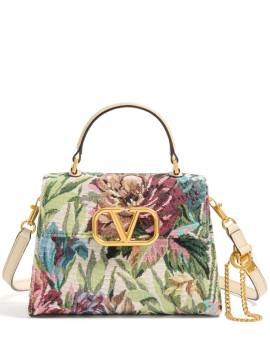 Valentino Garavani Tote Bag mit floraler Stickerei - Grün von Valentino Garavani