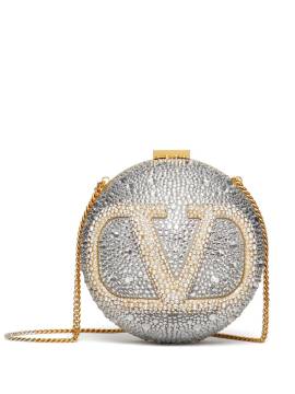 Valentino Garavani VLogo Signature Clutch mit Verzierung - Silber von Valentino Garavani