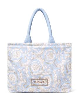 Versace Barocco Tote Bag aus Frottee - Blau von Versace