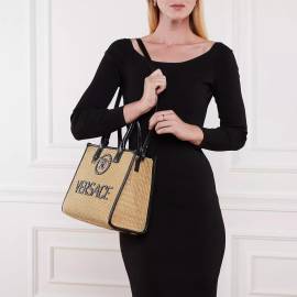 Versace Crossbody Bags - La Medusa Small Shopper with Studs - Gr. unisize - in Beige - für Damen von Versace