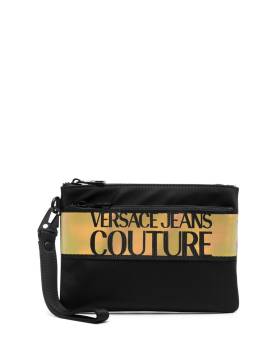 Versace Jeans Couture Clutch mit Logo-Print - Schwarz von Versace