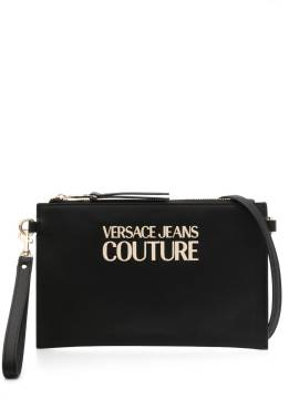 Versace Jeans Couture Clutch mit Logo-Schild - Schwarz von Versace