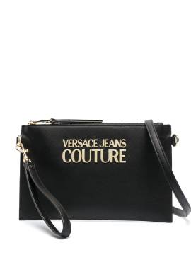 Versace Jeans Couture Clutch mit Logo-Schild - Schwarz von Versace