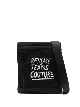 Versace Jeans Couture Kuriertasche mit Logo-Print - Schwarz von Versace