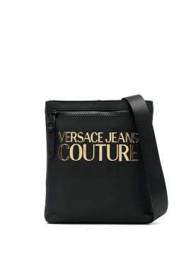 Versace Jeans Couture Kuriertasche mit Logo-Schild - Schwarz von Versace