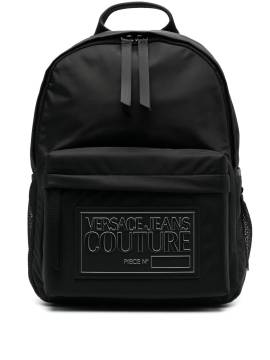 Versace Jeans Couture Rucksack mit Logo-Patch - Schwarz von Versace