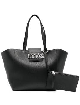 Versace Jeans Couture Shopper mit Logo-Schild - Schwarz von Versace