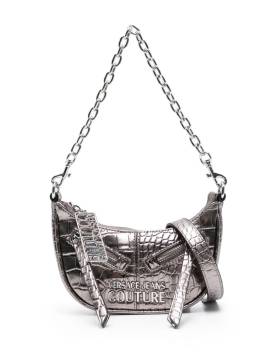 Versace Jeans Couture Umhängetasche mit Kroko-Effekt - Silber von Versace