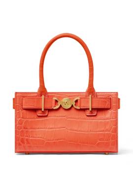 Versace Kleine Medusa '95 Tote Bag mit Kroko-Effekt - Orange von Versace