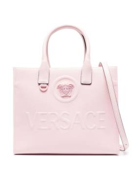 Versace Kleiner La Medusa Shopper aus Canvas - Rosa von Versace