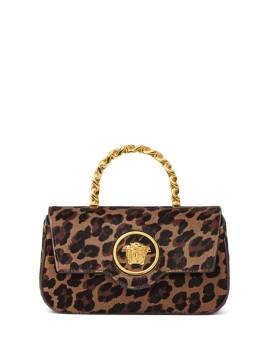 Versace La Medusa Mini-Tasche mit Leoparden-Print - Braun von Versace