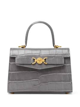 Versace Kleine Medusa '95 Tote Bag mit Kroko-Effekt - Grau von Versace