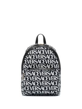 Versace Rucksack mit Logo-Print - Schwarz von Versace