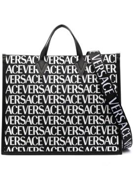 Versace Shopper mit Logo-Print - Schwarz von Versace