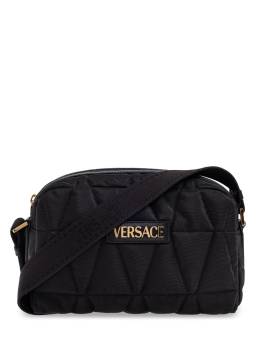 Versace Schultertasche mit Logo-Applikation - Schwarz von Versace