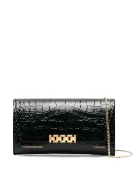 Victoria Beckham Clutch in Kroko-Optik - Schwarz von Victoria Beckham