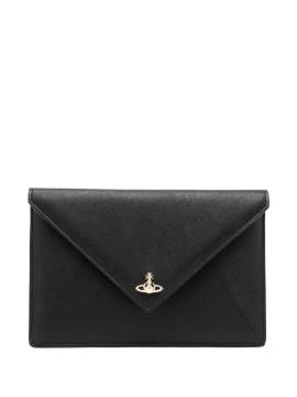 Vivienne Westwood Clutch in Kuvertform - Schwarz von Vivienne Westwood