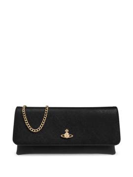 Vivienne Westwood Clutch mit Logo-Schild - Schwarz von Vivienne Westwood