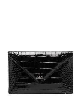 Vivienne Westwood Crocodile Envelope Clutch - Schwarz von Vivienne Westwood